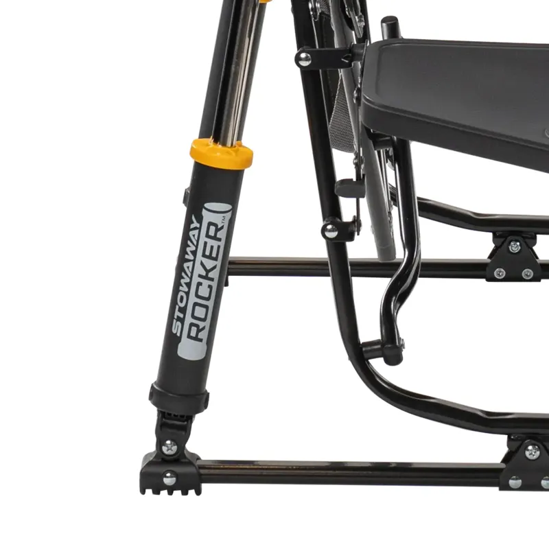 GCI Outdoor Stowaway Rocker w/ Side Table in Dark Charcoal-9