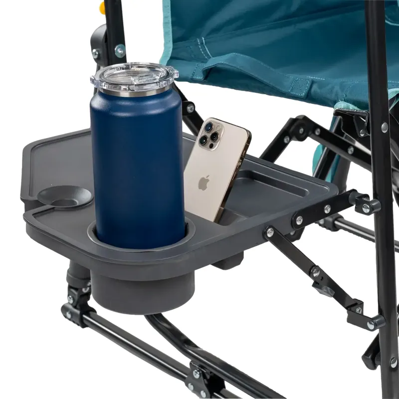 GCI Outdoor Stowaway Rocker w/ Side Table in Teal-4