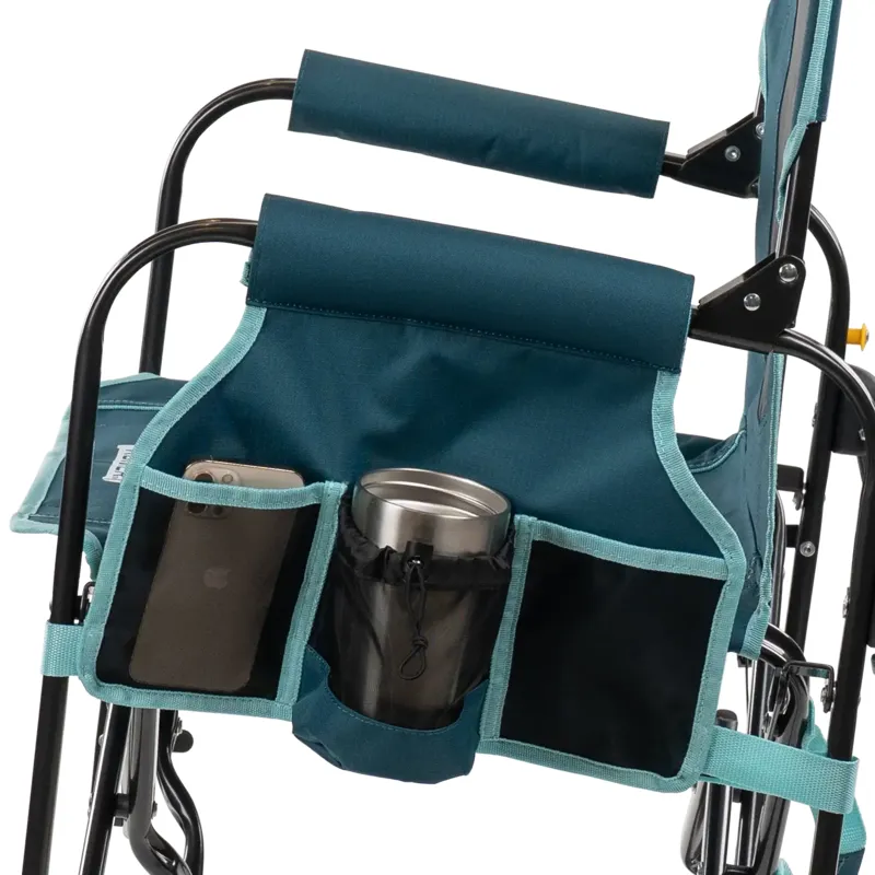 GCI Outdoor Stowaway Rocker w/ Side Table in Teal-5