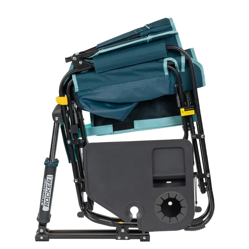 GCI Outdoor Stowaway Rocker w/ Side Table in Teal-7