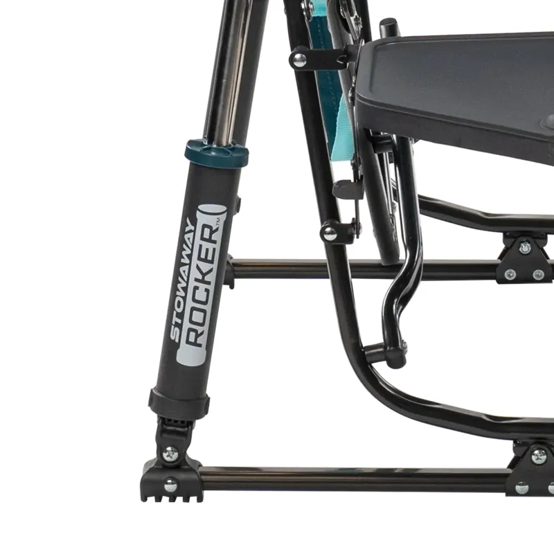 GCI Outdoor Stowaway Rocker w/ Side Table in Teal-9