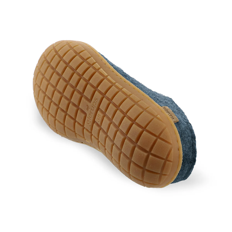 Glerups Slip-On Natural Rubber Honey Sole in Denim-3
