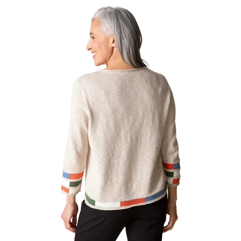 Habitat Autumn Cotton Mosaic Pullover in Dove-1