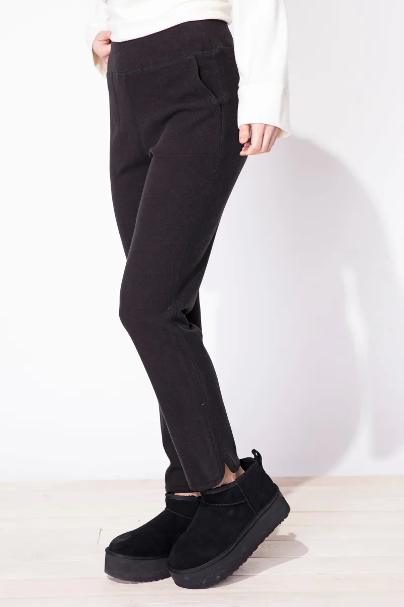 Habitat Women's Buttery Rib Knit Saturday Pant in Black-1