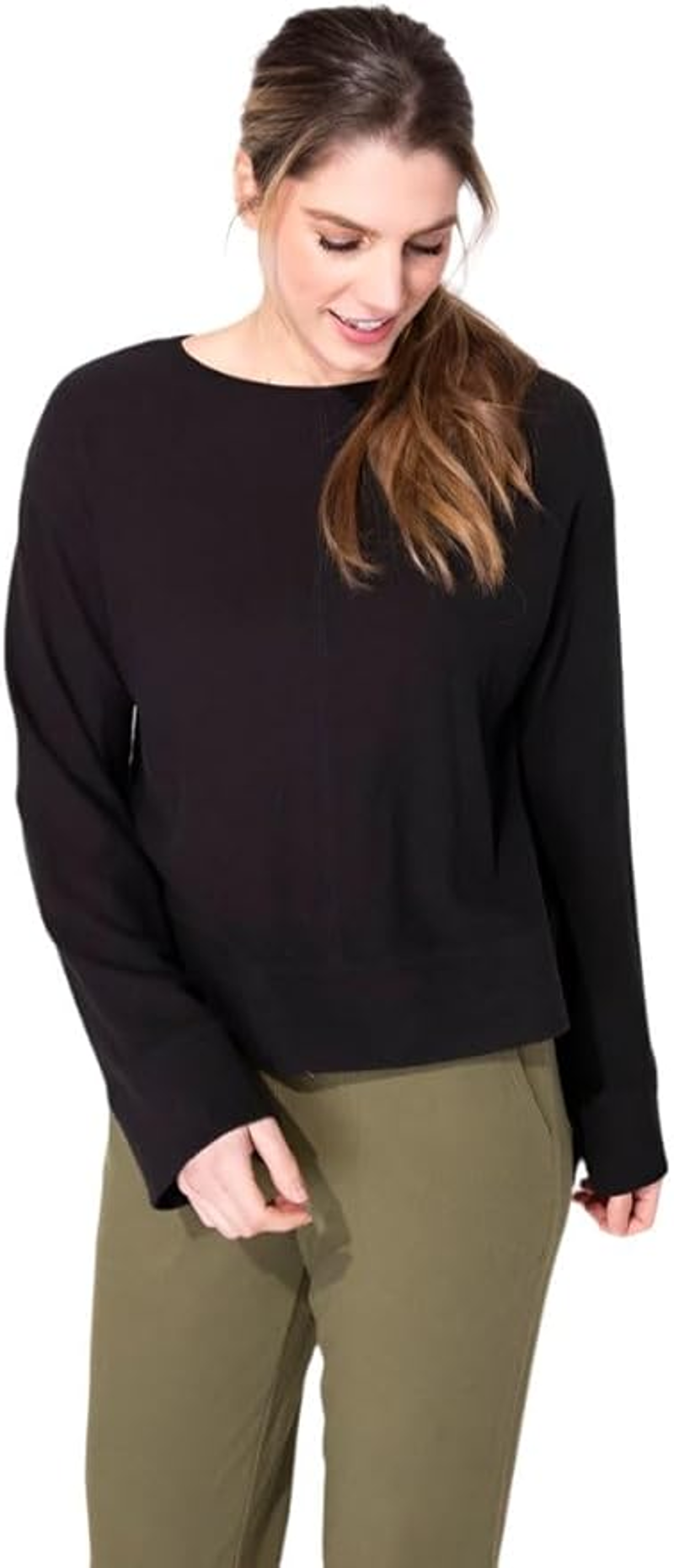Habitat Buttery Rib Knit Snuggly Pullover in Black