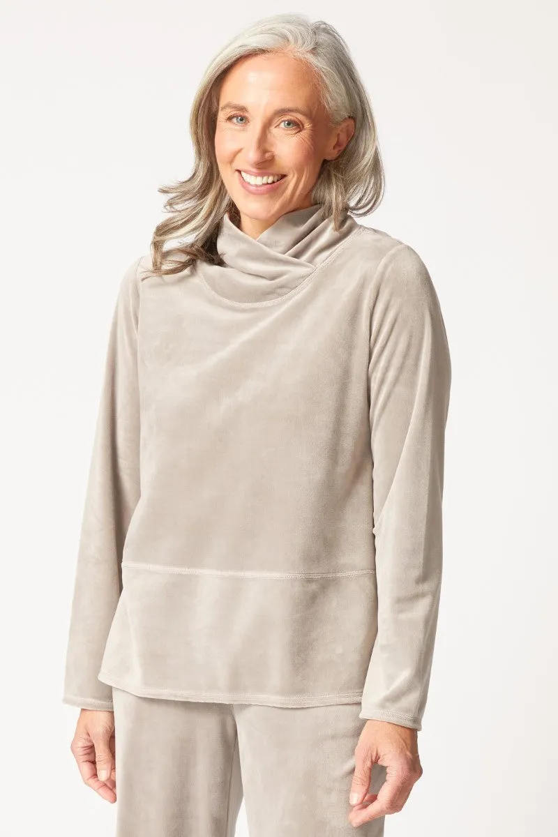 Habitat Cozy Velour Tranquil Top in Latte