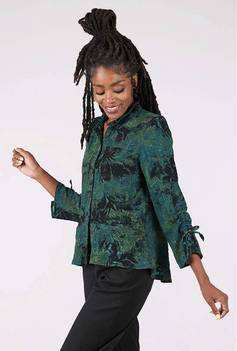 Habitat Express Floral Event Jacket in Everglade-1