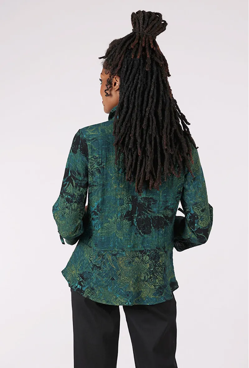 Habitat Express Floral Event Jacket in Everglade-2