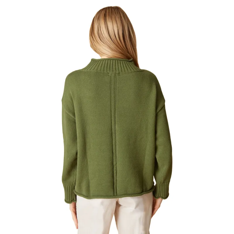 Habitat Fireside Shaker Cozy Cabin Sweater in Fern-1