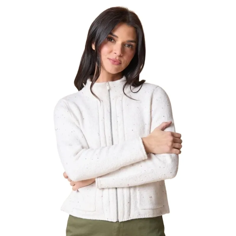 Habitat Harvest Tweed Birchwood Cardigan in Winter White-2
