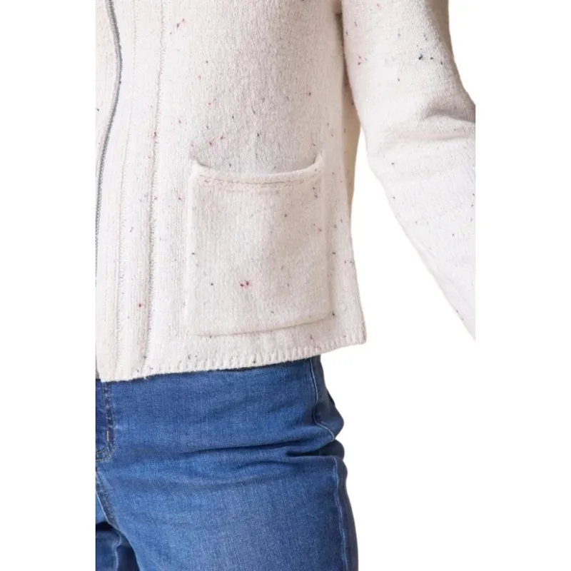 Habitat Harvest Tweed Birchwood Cardigan in Winter White-3