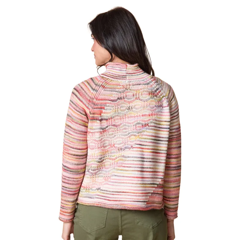 Habitat Highland Hues Mixed Stitch Pullover in Wineberry-2