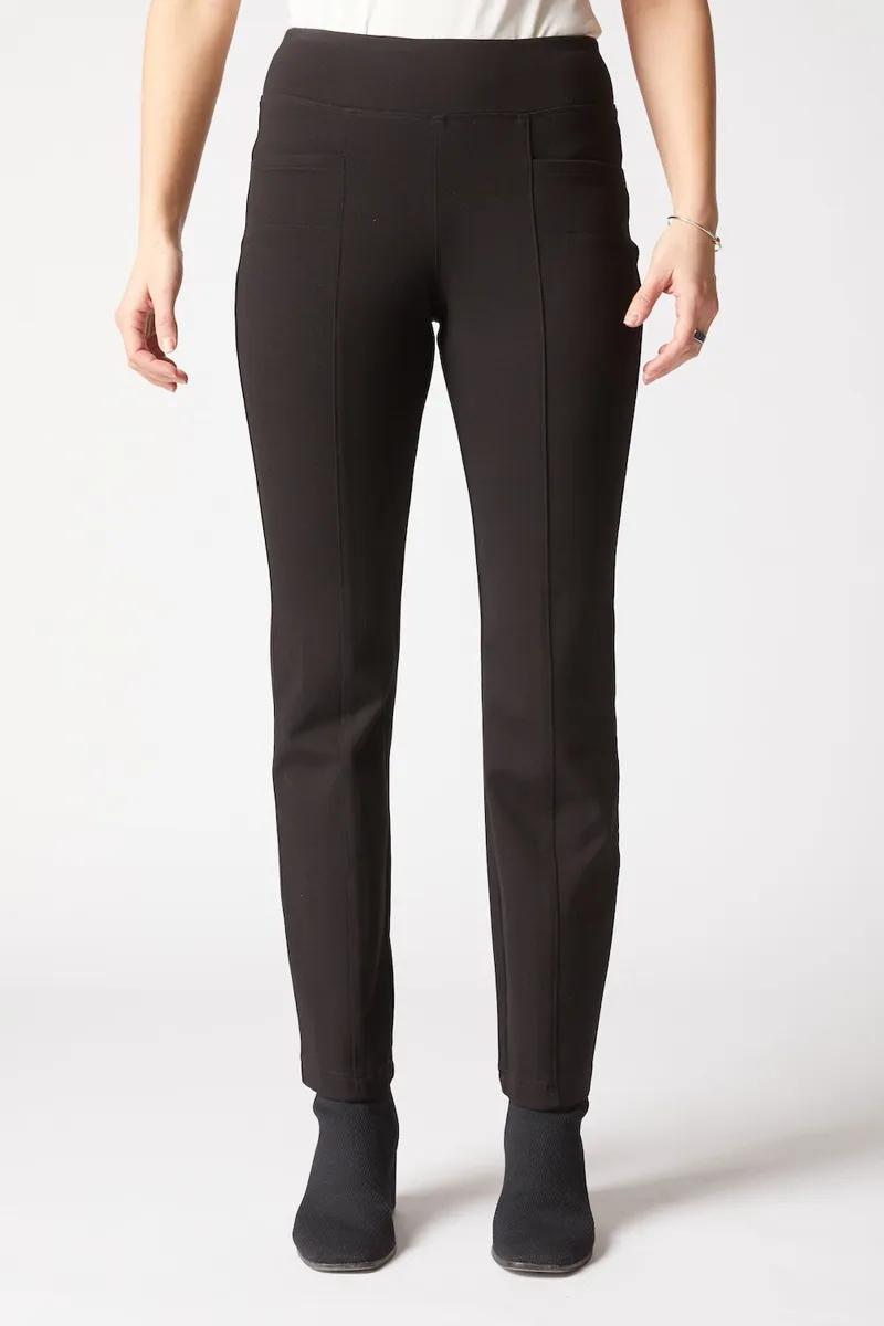 Habitat Luxe Ponte Seamed Pocket Pant in Black