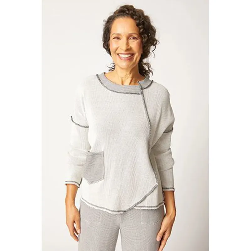Habitat Opposites Attract Inside Out Pullover in Winter White