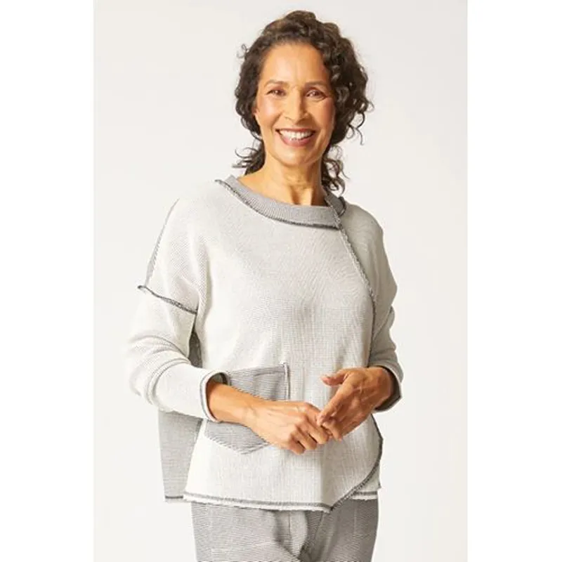 Habitat Opposites Attract Inside Out Pullover in Winter White-1