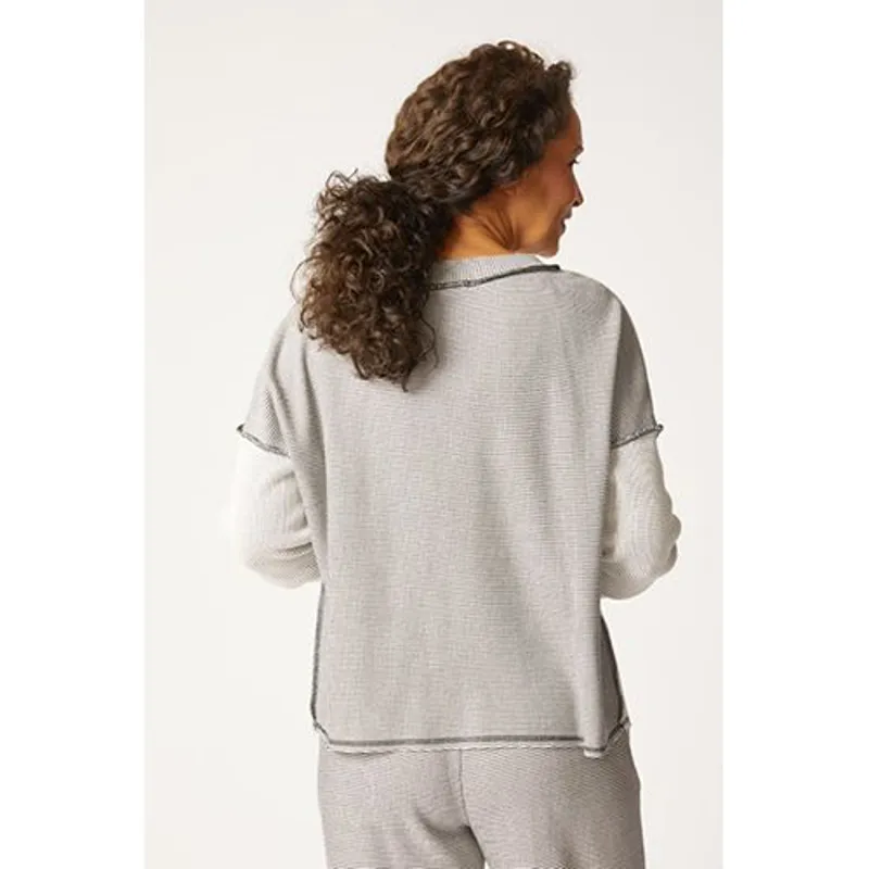 Habitat Opposites Attract Inside Out Pullover in Winter White-2
