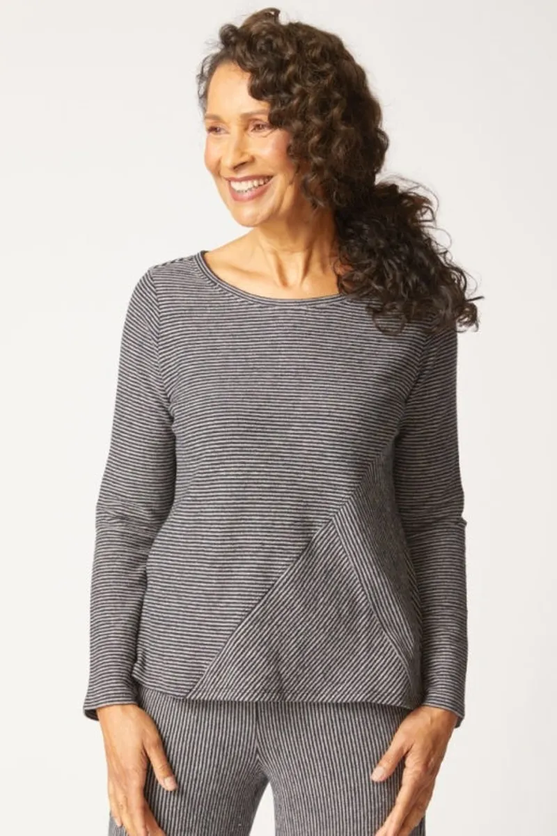 Habitat Pasadena Stripe Huntington Top in Black