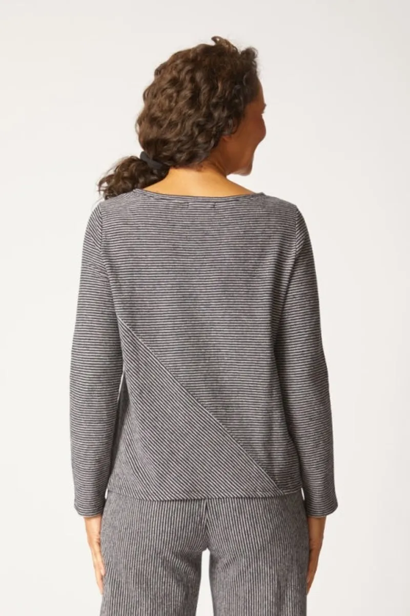 Habitat Pasadena Stripe Huntington Top in Black-1