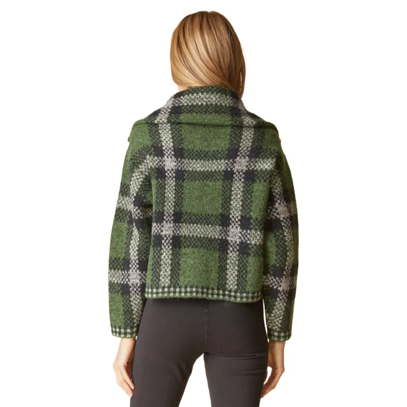 Habitat Plaid About You Zip Jacket in Fern-1