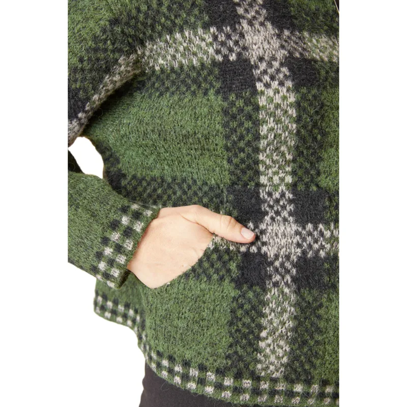 Habitat Plaid About You Zip Jacket in Fern-2