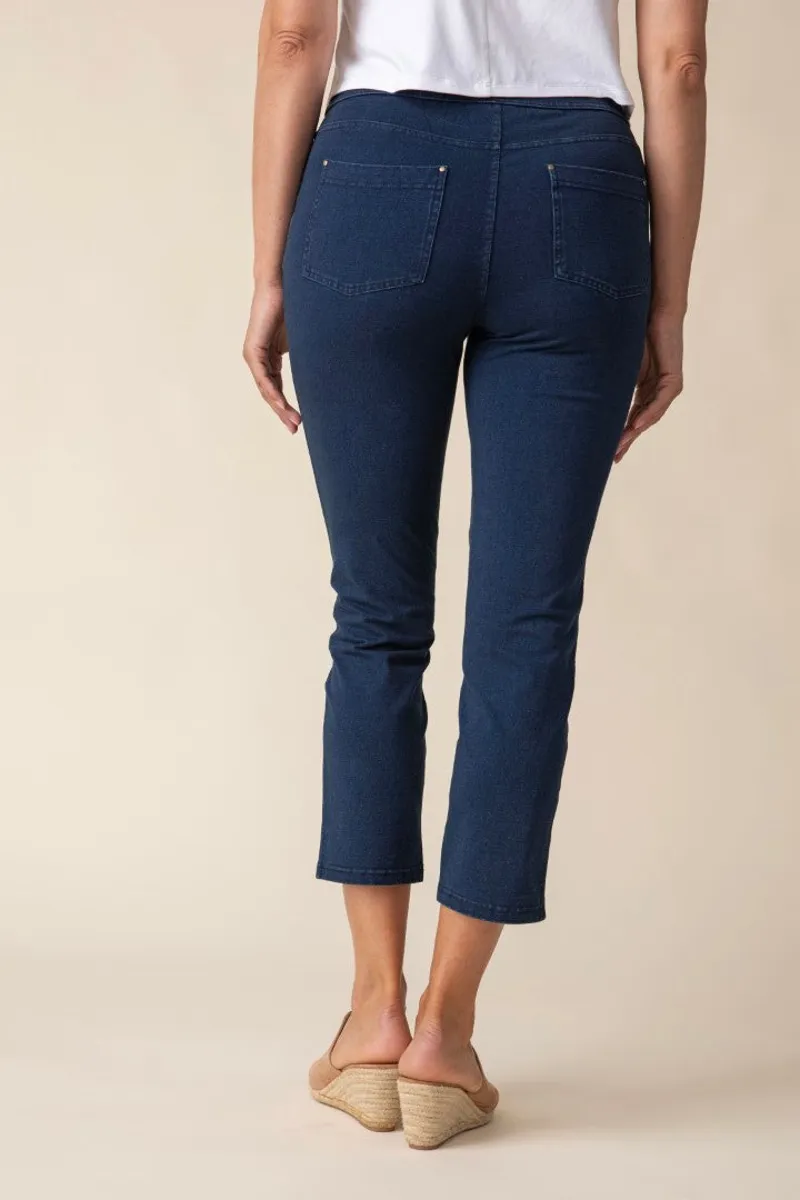 Habitat Stonewash Capri Knit Jean in Denim-2