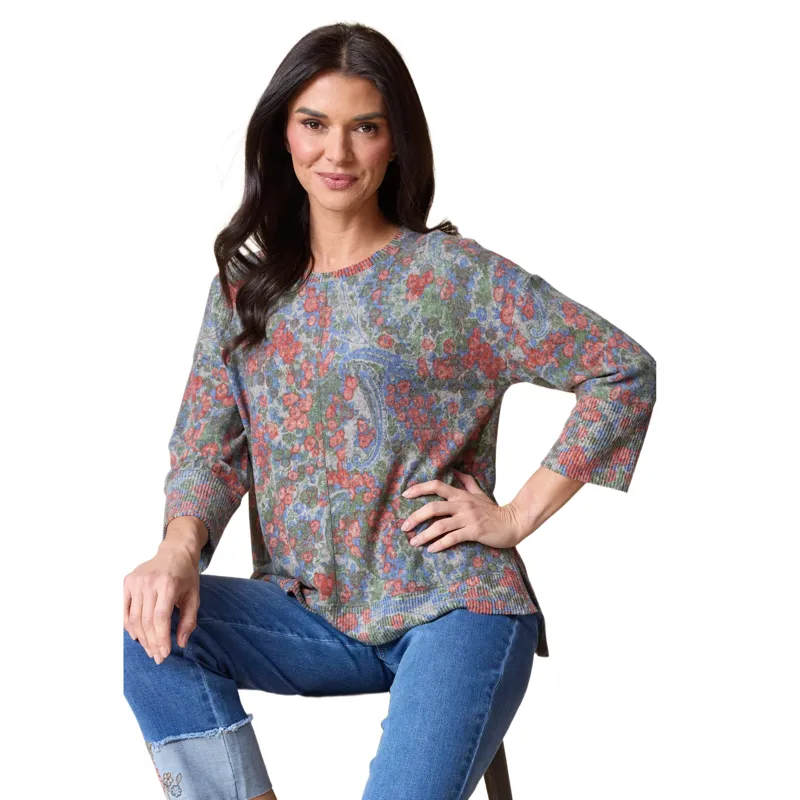 Habitat Super Soft Fleece Boxy Crew Sweater in Fern-2