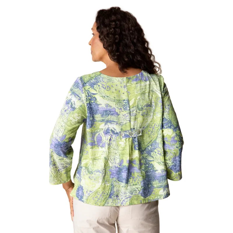 Habitat Women's Destination Unknown Pleat Back Pullover in Aloe-1