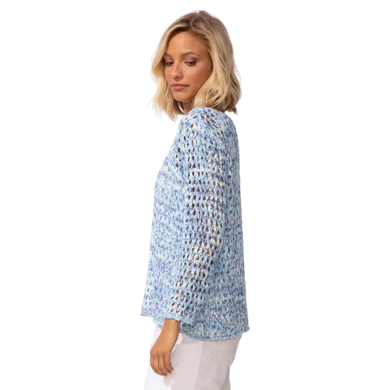 Escape Women's Seasalt Knit Easy Pullover in Blue-1