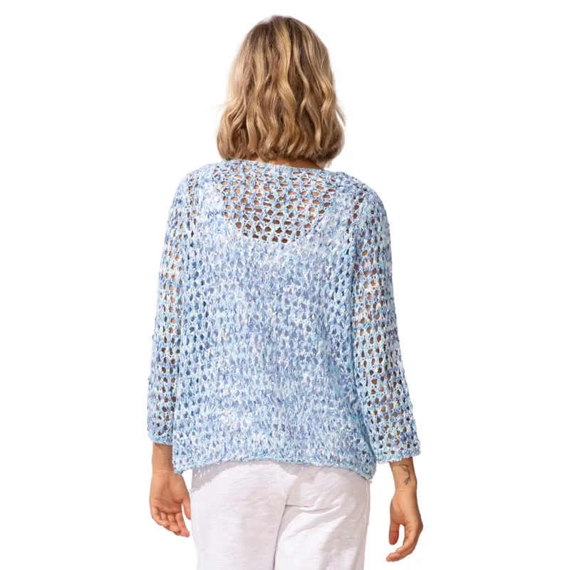 Escape Women's Seasalt Knit Easy Pullover in Blue-2