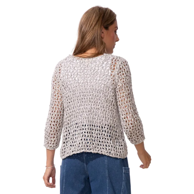 Escape Women's Seasalt Knit Easy Pullover in Gray-2