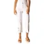 Habitat Women's Stretch Denim Embroidered Cuff Capri in White