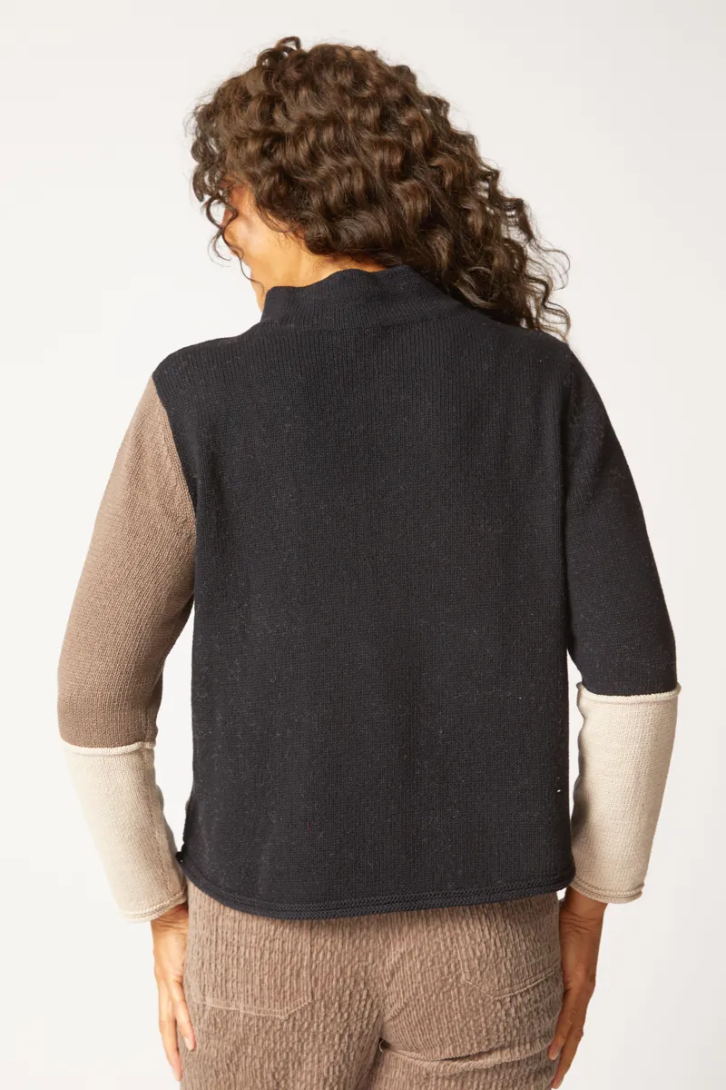 Habitat Yin Yang Funnel Neck Pullover in Truffle-1