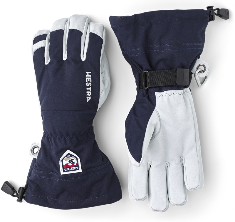 Hestra Army Leather Heli Ski Glove in Navy