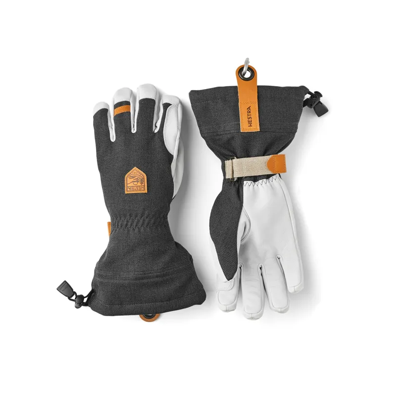 Hestra Army Leather Patrol Gauntlet Glove in Charcoal