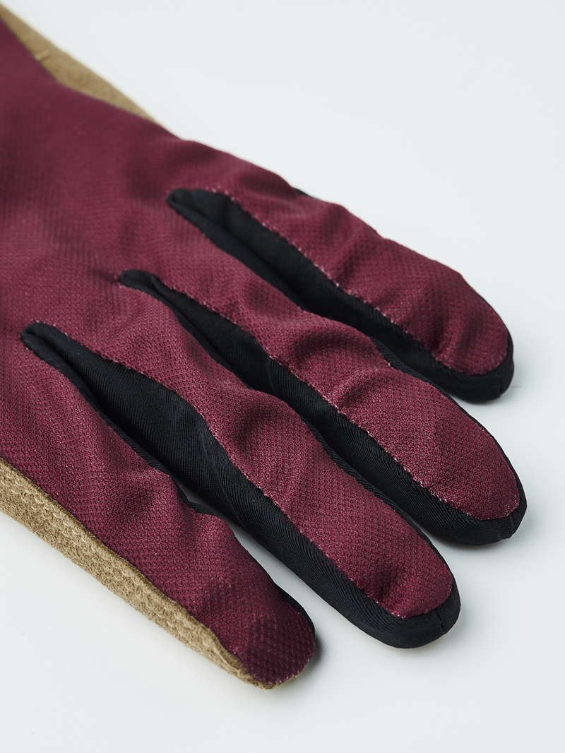 Hestra Ventair Long 5-Finger Glove in Dark Red-1