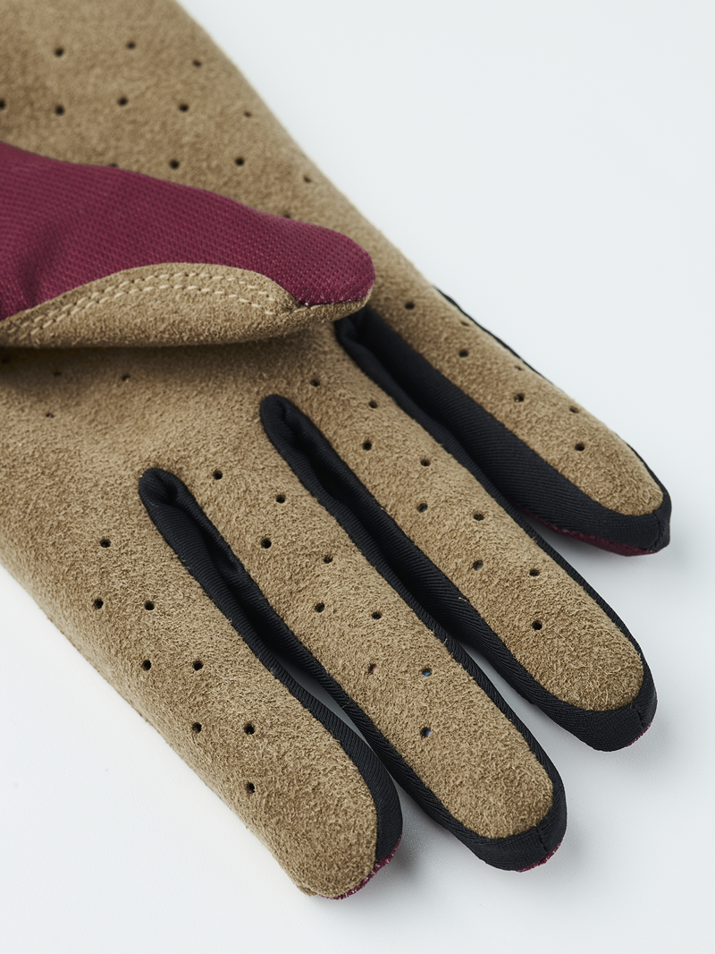 Hestra Ventair Long 5-Finger Glove in Dark Red-2