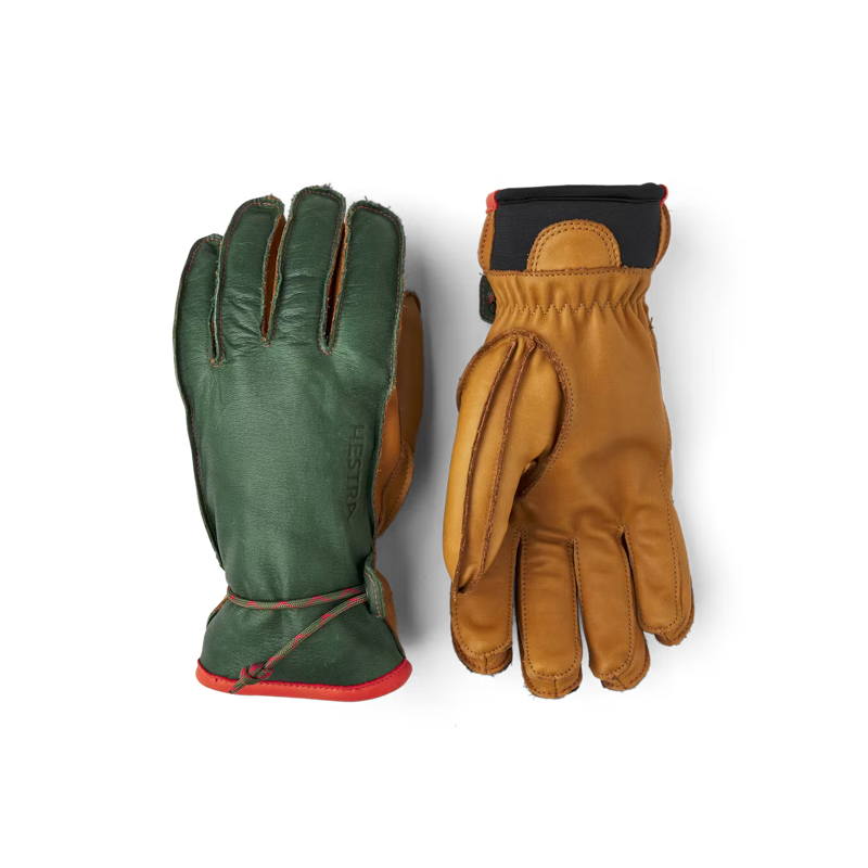 Hestra Wakayama Glove in Forest and Cork