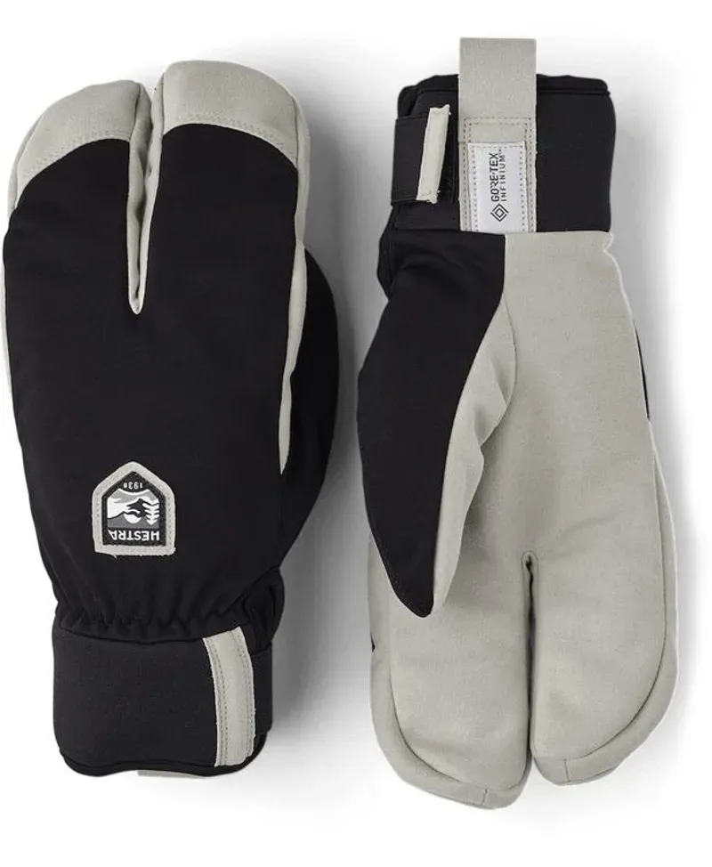 Hestra Wool Terry Windbreaker Split Mitt in Black