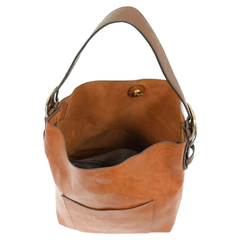 Joy Accessories Classic Hobo Handbag with Insert in Chicory-2