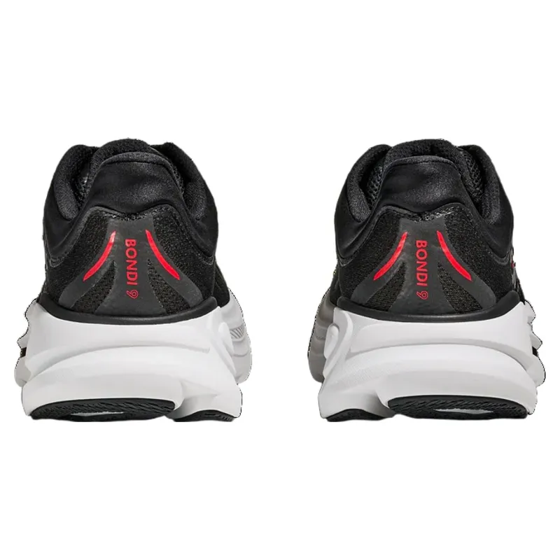 Hoka Bondi 9 Running Shoe in Black/Vermillion-4
