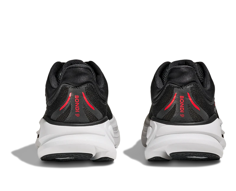 Hoka Bondi 9 Running Shoe in Black/Vermillion-4