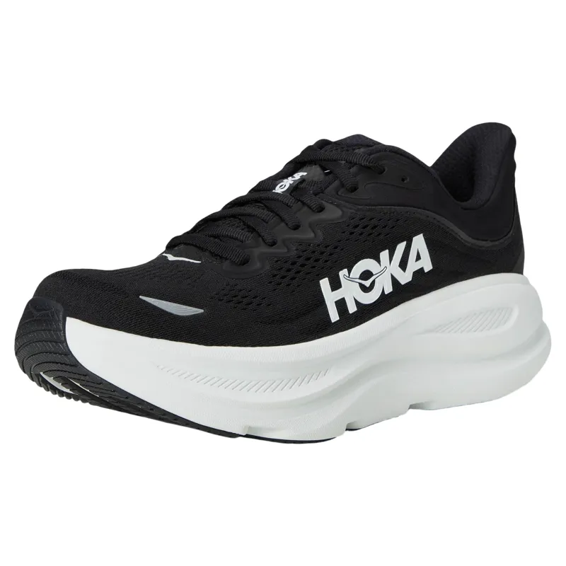 Hoka Bondi 9 Running Shoe in Black/White-4