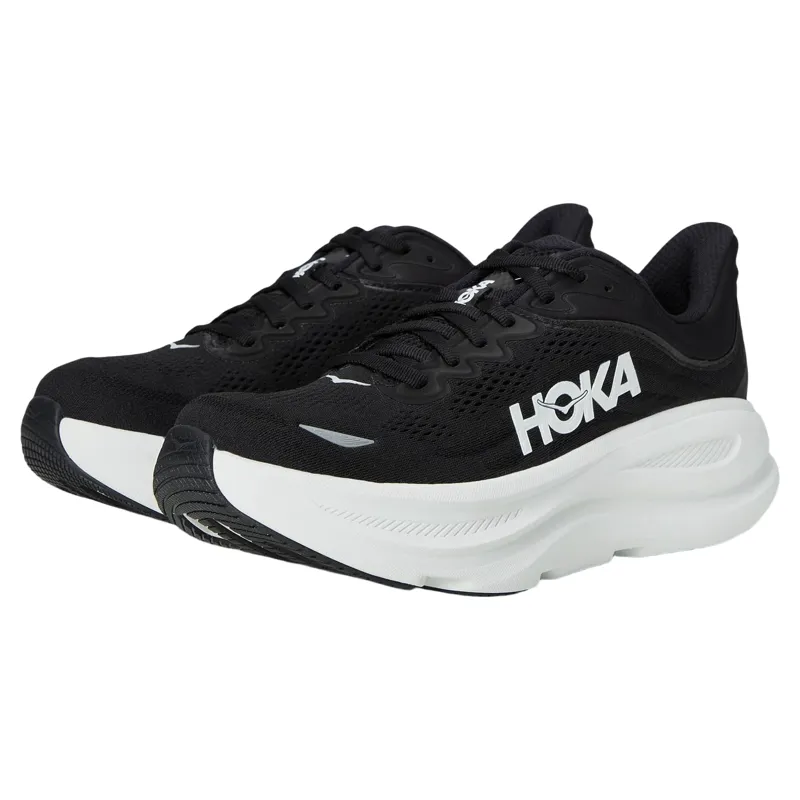 Hoka Bondi 9 Running Shoe in Black/White-1