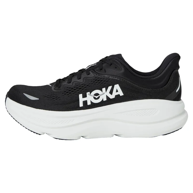 Hoka Bondi 9 Running Shoe in Black/White
