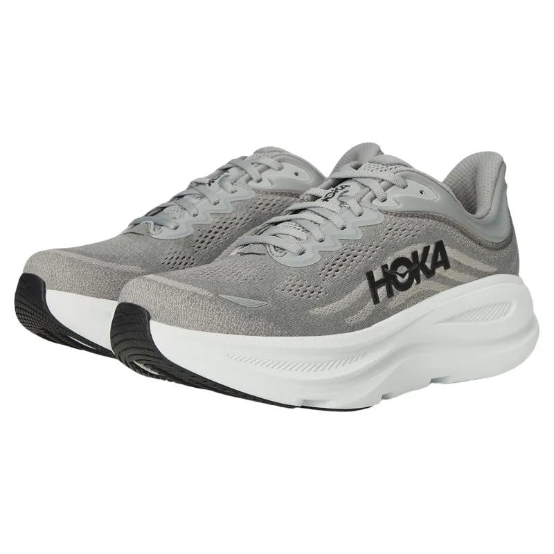 Hoka Bondi 9 Running Shoe in Galactic Grey/Stellar Grey-2