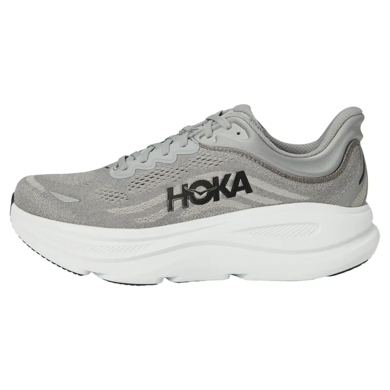 Hoka Bondi 9 Running Shoe in Galactic Grey/Stellar Grey