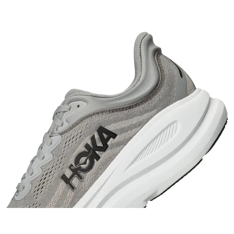 Hoka Bondi 9 Running Shoe in Galactic Grey/Stellar Grey-4