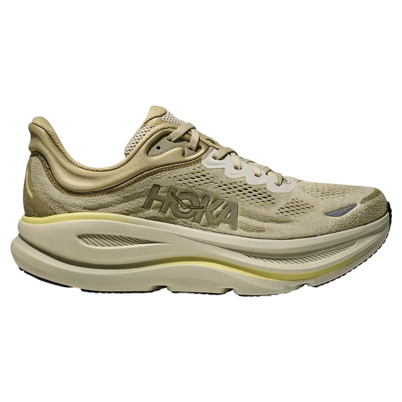 Hoka Bondi 9 Running Shoe in Grassland/Oyster Mushroom