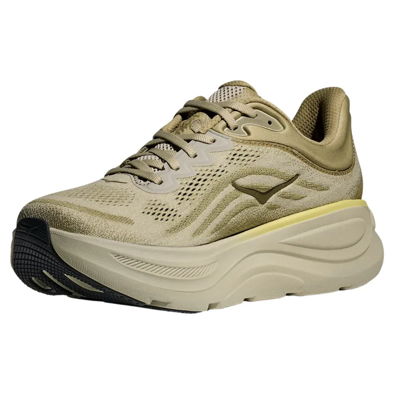Hoka Bondi 9 Running Shoe in Grassland/Oyster Mushroom-1