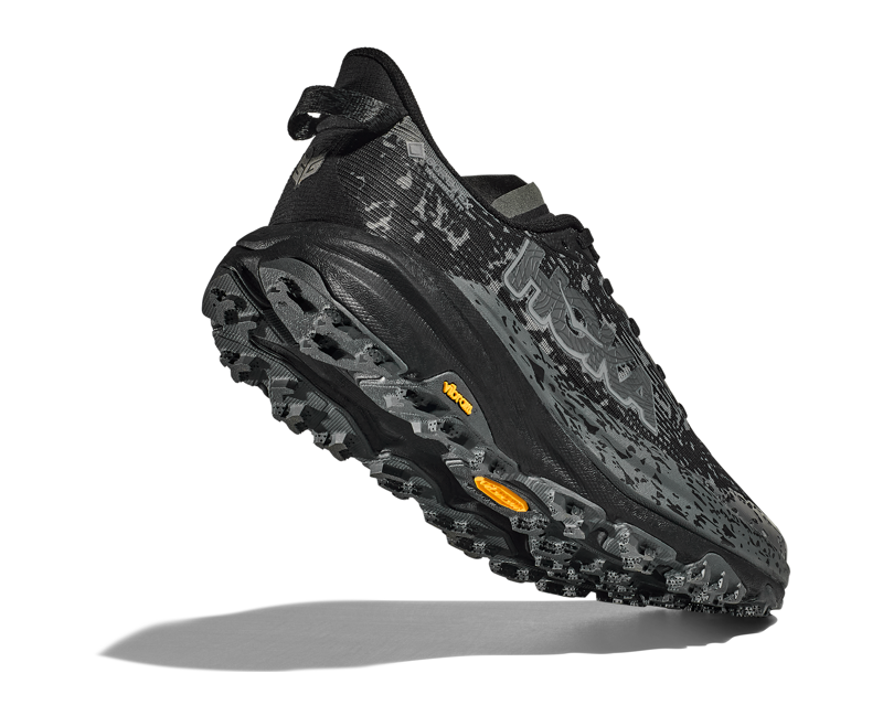 Hoka Speedgoat 6 GTX Running Shoe in Black/Outer Orbit-3